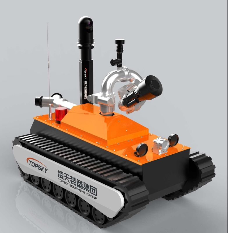 80l/S Flow Rate 1100m Distance Remote Control Fire Fighting Robot