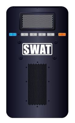 Police Low Noise Drill Anti Riot Shield With Alarm Sound Barrier Shield