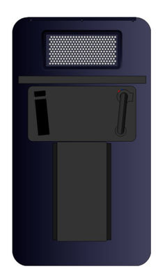 Range 0 - 200m Counter Terrorism Equipment Police Anti Riot Shield With Alarm