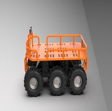 Unmanned off-road platform 6X6 differential wheeled robot chassis with 500kg maximum load capacity 35° climbing angle and 13km/h speed