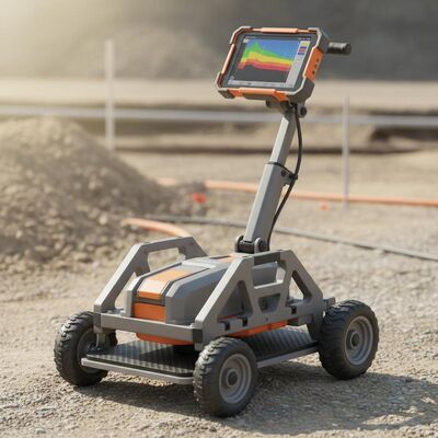 Integrated Portable 3D Ground-Penetrating Radar with Wireless Data Transmission and High-Low Frequency Antenna