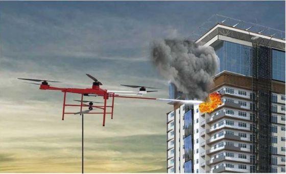 16m/S привязывая Uav электрической системы противопожарный